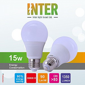 נורת לד תואם ליבון 15W INTER נורת לד תואם ליבון 15W INTER