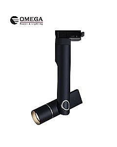 ספוט מתכוונן לפס צבירה דגם סוזן 12W שחור ספוט מתכוונן לפס צבירה דגם סוזן 12W שחור