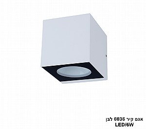 ***אגם קיר LED 6W 6036 לבן (23967) ***אגם קיר LED 6W 6036 לבן (23967)